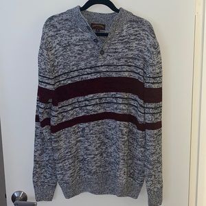 Ministry of Fashion Sweater Gray and Crimson XL